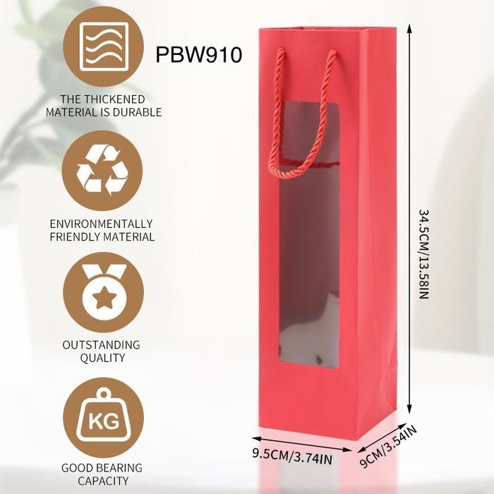 Paper Bag Wine POLOS Bottle Tumbler Tas Kertas Botol Anggur Goodie Bag