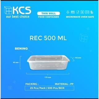 THINWALL RECTANGLE 500 ML KCS (1 PACK 25 PCS)