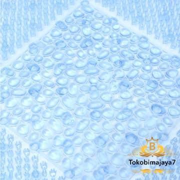 keset anti slip dalam kamar mandi atau di bawah shower - biru