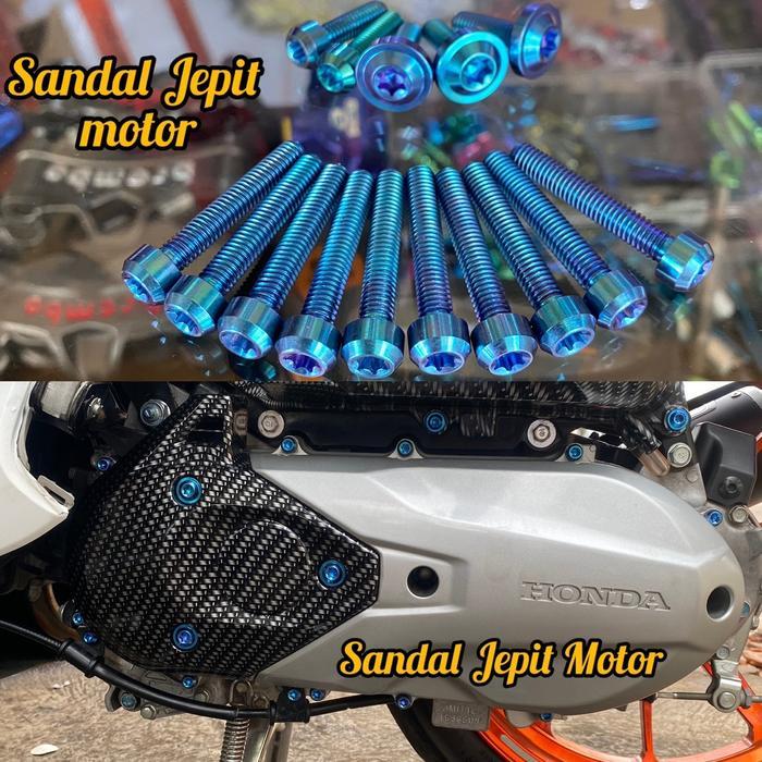 Baut Titanium Cvt Honda Scoopy Beat Spacy Genio Baut Cvt Set Titanium Gr5 Honda Genio Scoopy Baut