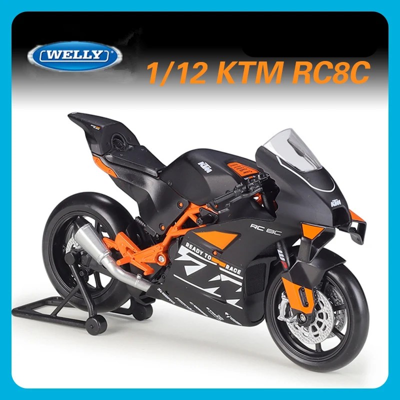 Welly 1:12 KTM RC 8C Alloy Racing Motorcycle Model Diecasts Metal