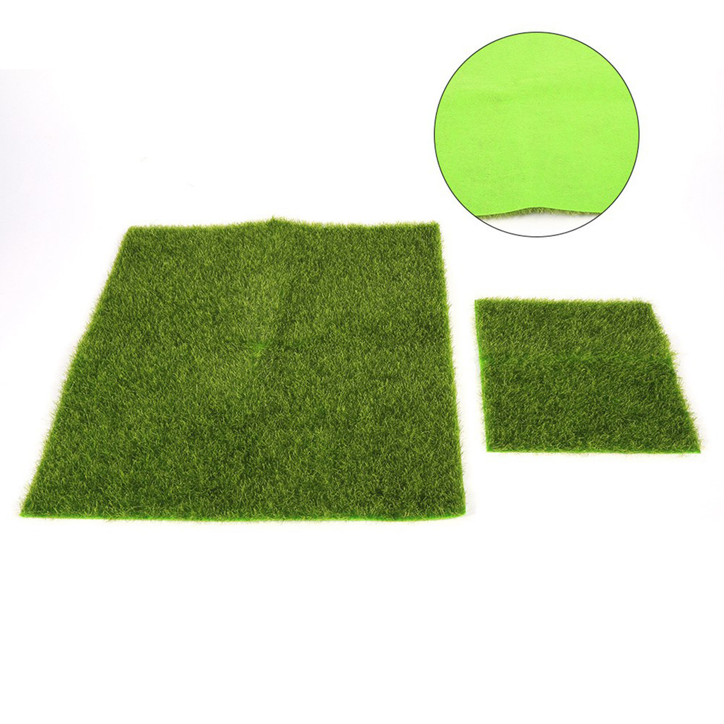2 Sizes Synthetic Artificial Grass Mat Turf Lawn Garden Micro Landscape Ornament Home Decor Artifici