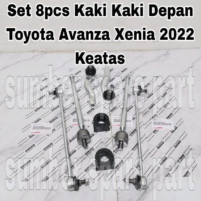 Set 8pcs Kaki Kaki Depan Toyota Avanza Xenia Veloz Thn 2022 Keatas Lengkap Link Stabilizer Karet