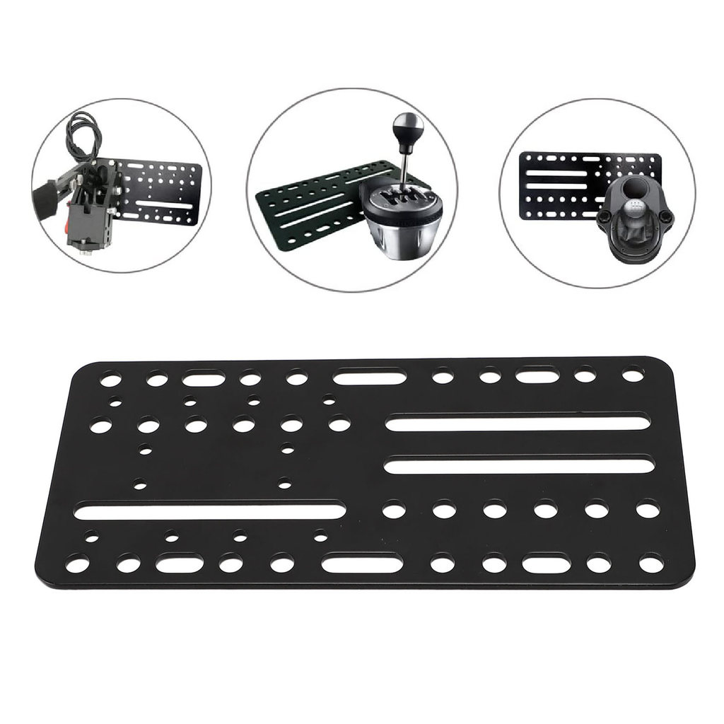 USB Handbrake Desktop Mount Base Plate Multi-Hole Compatibility Base Plate PC USB Handbrake Mounting