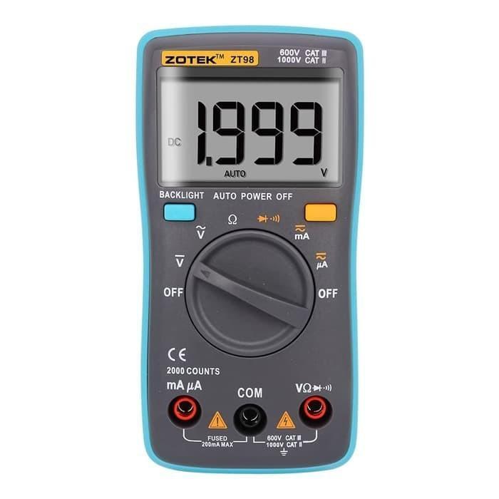 AVOMETER DIGITAL MULTIMETER ZOTEK ZT98 / MULTITESTER DIGITAL ZT98 NEW