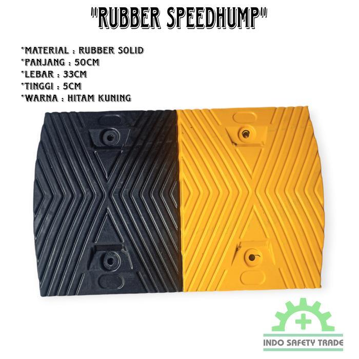 Rubber Speedhump 50Cm Polisi Tidur Karet Solid Kuat Tinggi 5Cm