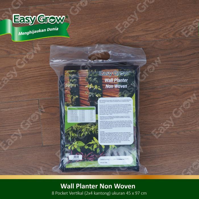 Wall Planter Easy Grow Non Woven 8 Pocket Vertical #Gratisongkir