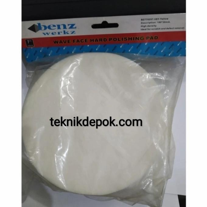 Spons Poles Mobil 7 Inch Benz Waved Polishing Pad Busa Poles Kuning