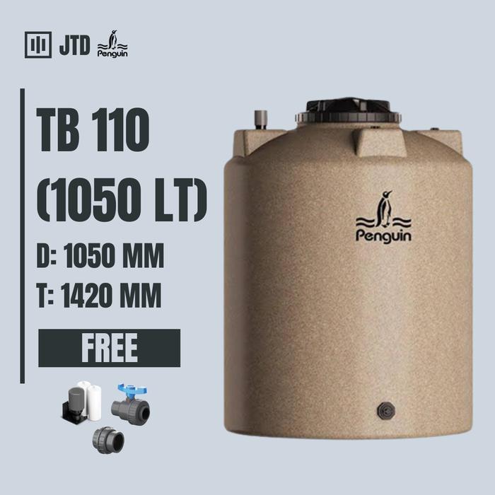 Toren / Tandon / Tangki Air Penguin Kapasitas 1050 Liter - TB 110 - Biru