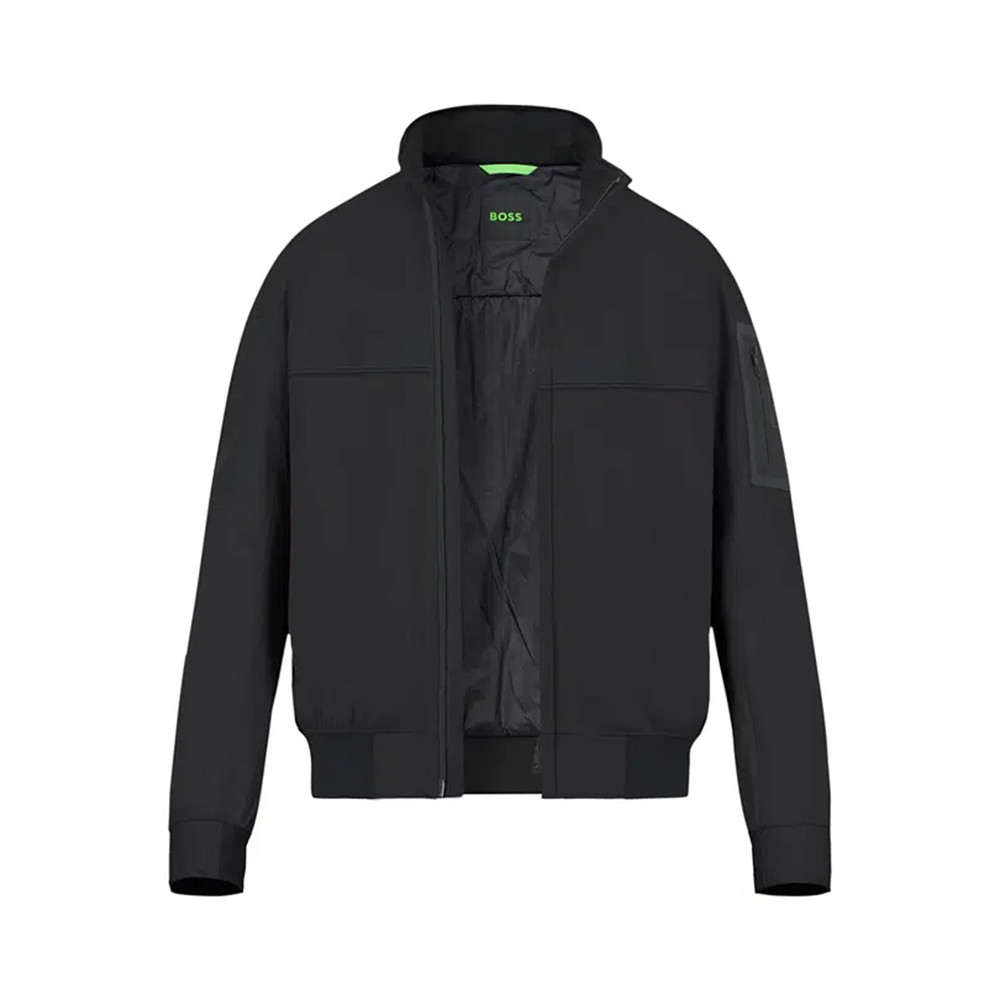 OW_League Regular Fit with Stand Collar Jacket Black