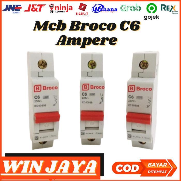 MCB BROCO C6 MCB SAKLAR LISTRIK BROCO C6 AMPERE 1 PHASE HEMAT