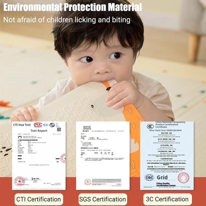 Tikar Bayi Lipat Merangkak Waterproof Lantai Tikar Lantai Anak Playmat Bayi Matras Bayi Playmata