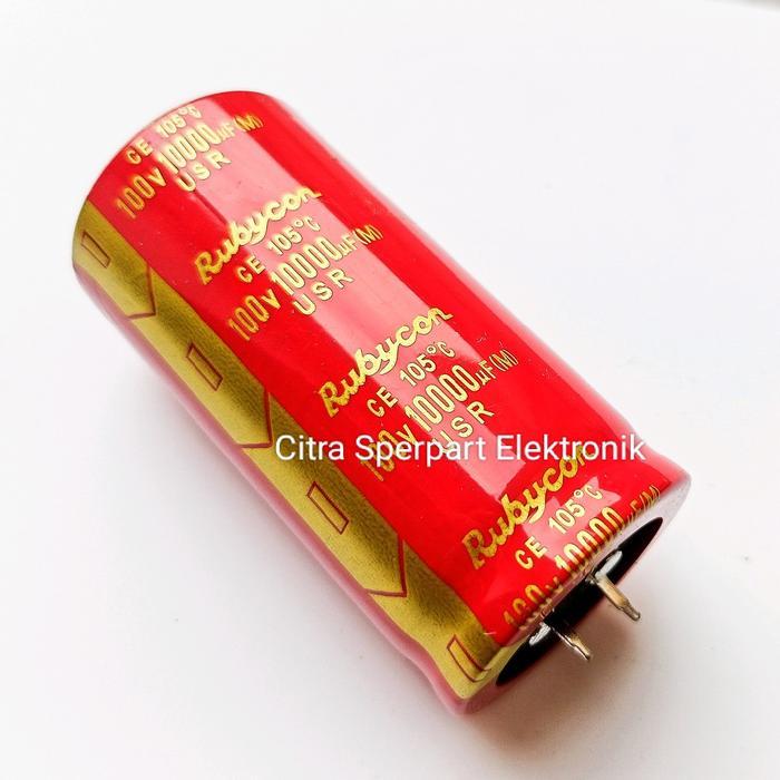 ELCO 10000UF 100V RUBYCON RED KAPASITOR ELCO 10000UF 100V CAPACITOR ELCO 10000UF 100V KAPASITOR