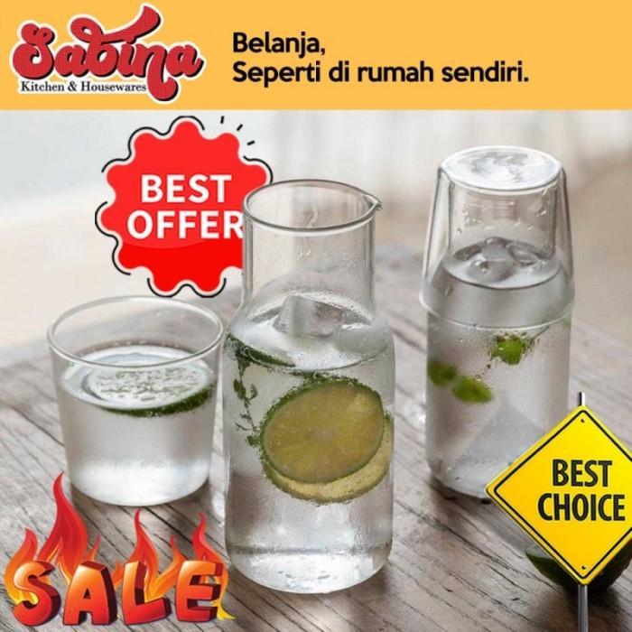 Ready Gelas Cangkir Kaca Teh Kopi Unik Koleksi Antik Model Botol-Tutup 2 In1