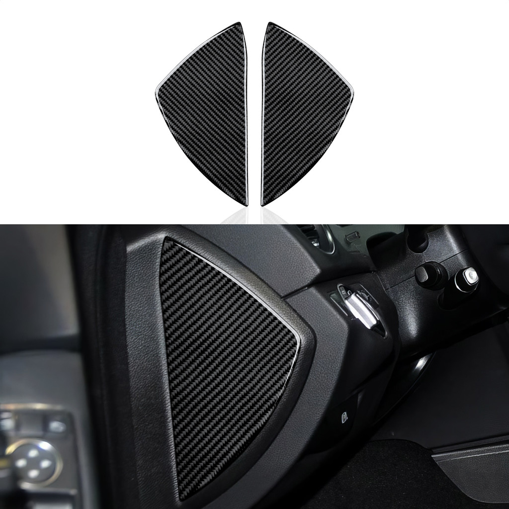 For Mercedes Benz C-Class W204 S204 C204 Car Dashboard Side Panel, Carbon Fiber Interior Sticker