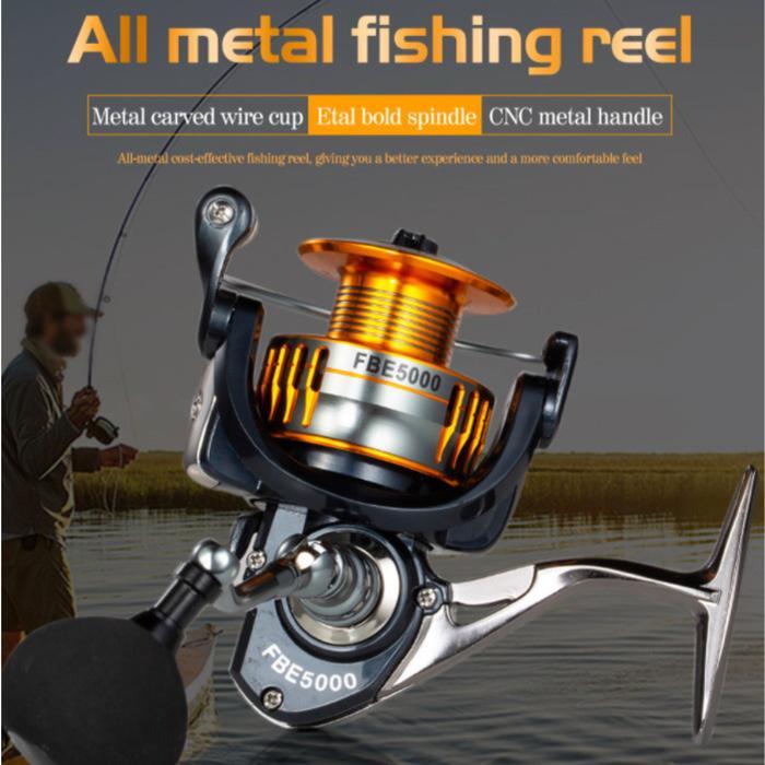 Reel Spinning 17+1 Bb Fbe 2000-7000 Max Drag 8-10Kg Metal Spool One Way System