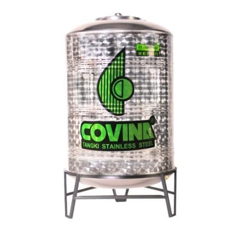 TANGKI AIR STAINLESS / TANDON COVINA 1000 Liter + KAKI BK AIR PDAM