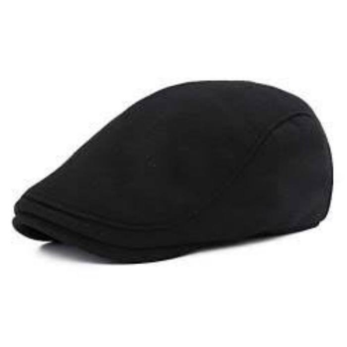 Patino Topi Pria Beret Peaky Blinders Newsboy Flat Cap Pet Abu Hitam Elegan Untuk Sutradara Dan