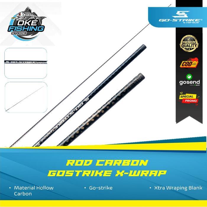 New Blank Rod Carbon Gostrikeversus X-Wrap Xtra Wrapping, Hollow Carbon