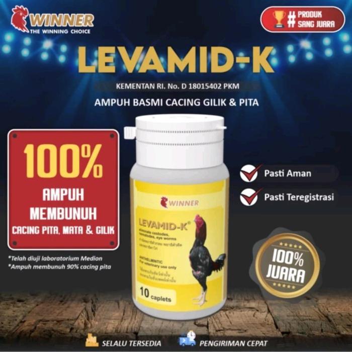 LEVAMID-K WINNER MEDION LEVAMID K OBAT CACING AYAM CACINGAN readyyy