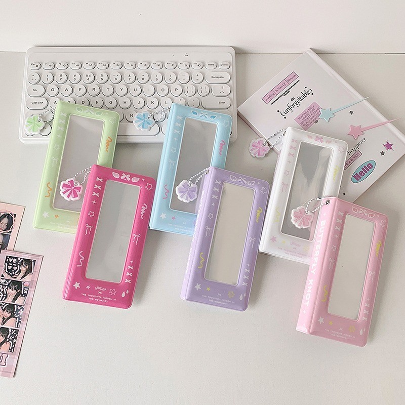 INS Style Cute Cartoon Mini Album Life 4 Cut Card Holder K-Pop Idol Photo Card Holder With 20 Inner