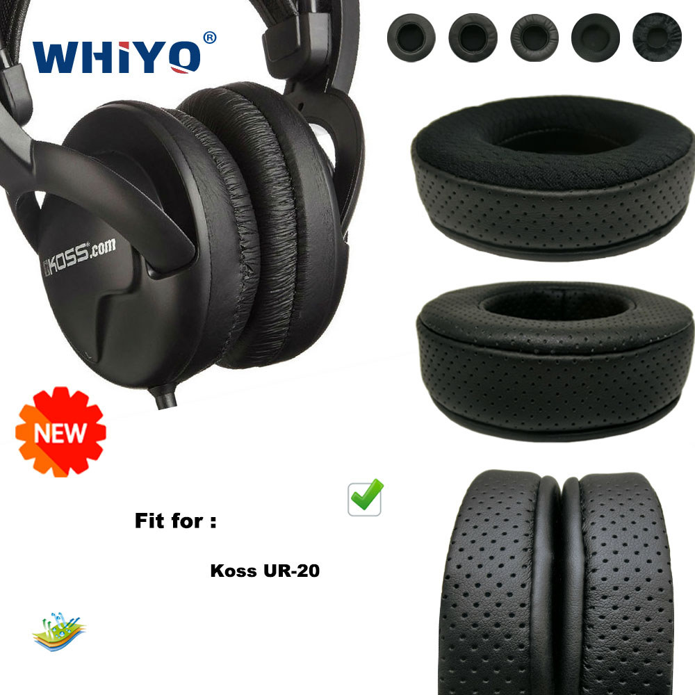 New upgrade Replacement Ear Pads for Koss UR20 Headset Parts Leather Cushion Velvet Earmuff Headset
