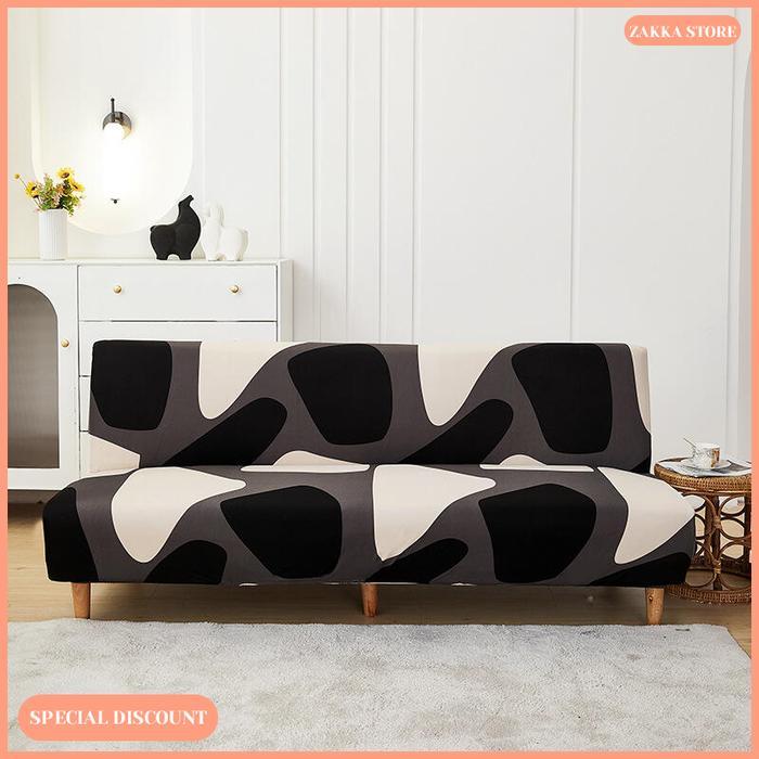 Zakka Store Penutup Sofa Bed Elastis Vintage Shabby Floral Scandinavian Kain Serat Poliuretan Lembut