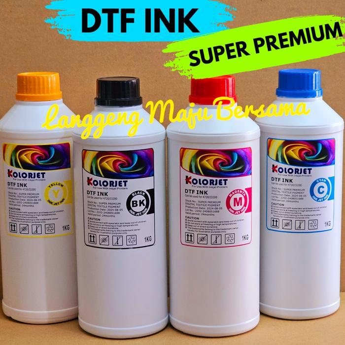 Tinta DTF Premium Quality CMYKW Colorjet Digital Transfer Film 1lt