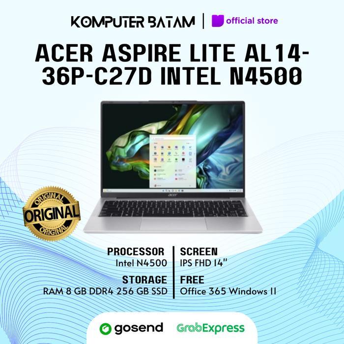 Laptop Acer Aspire LITE 14 AL14 INTEL N4500 RAM 8GB 512GB W11 14 Inch FHD IPS