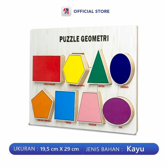 TERMURAH Mainan Edukasi Balok Kayu Puzzle Cangki Geometri / Puzzle Untuk Anak / UD BAROKAH ALAT