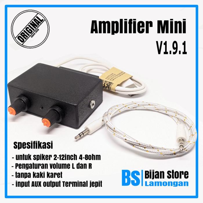 "New" Ampli Power Sound Miniatur Amplifier Mini Type V1.9.1 Daya 5volt ampli