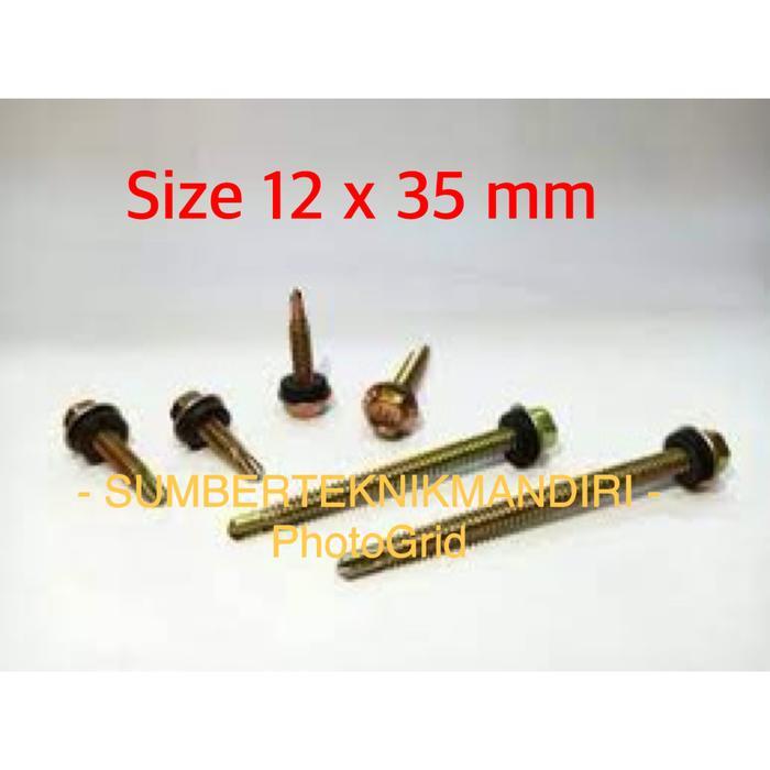Baut Roofing/Ruping/Skrup Sekrup 12 X 35 @1 Pack ( 400 Pcs )