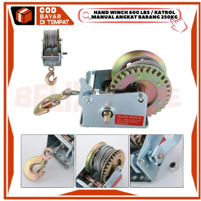 PROMO! Alat Derek Tangan Mini Mesin Derek Manual Katrol Manual 600lbs / 250Kg BISA GRAB!