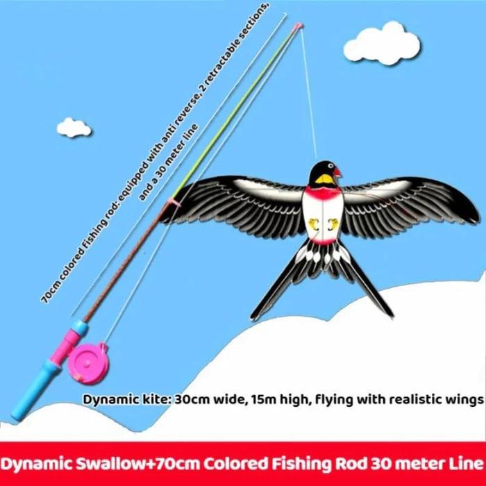 Mainan Layang-layang Karakter Jenis Layang-layang Karakter Set Mainan Layang-layang Fishing Rod