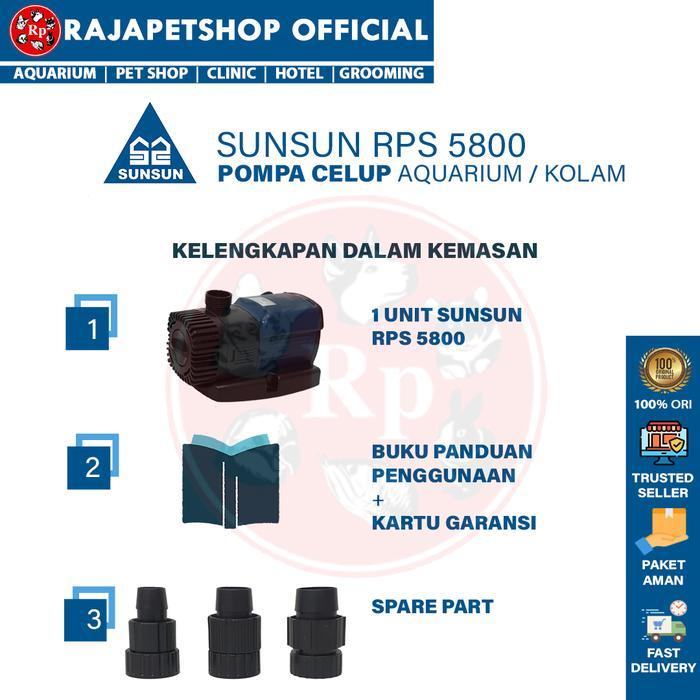 ( POMPA AIR ) SUNSUN RPS 1800-5800 SUBMERSIBLE WATER PUMP CELUP KOLAM