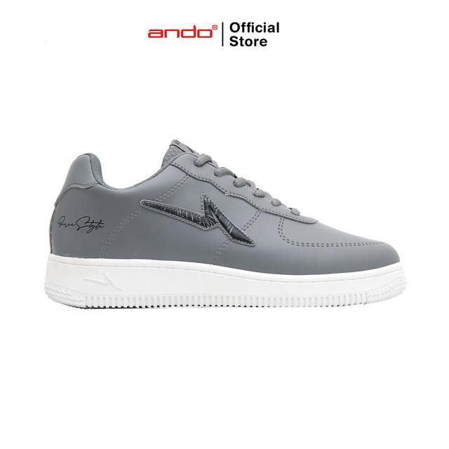 TERBARU Ando Official Sepatu Sneakers Curtiz Duo Pria Dewasa - Abu-Abu/Hitam