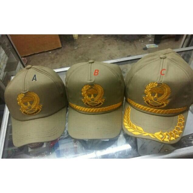 SIAPKIRIM Topi Pns Coklat Standar READY STOCK