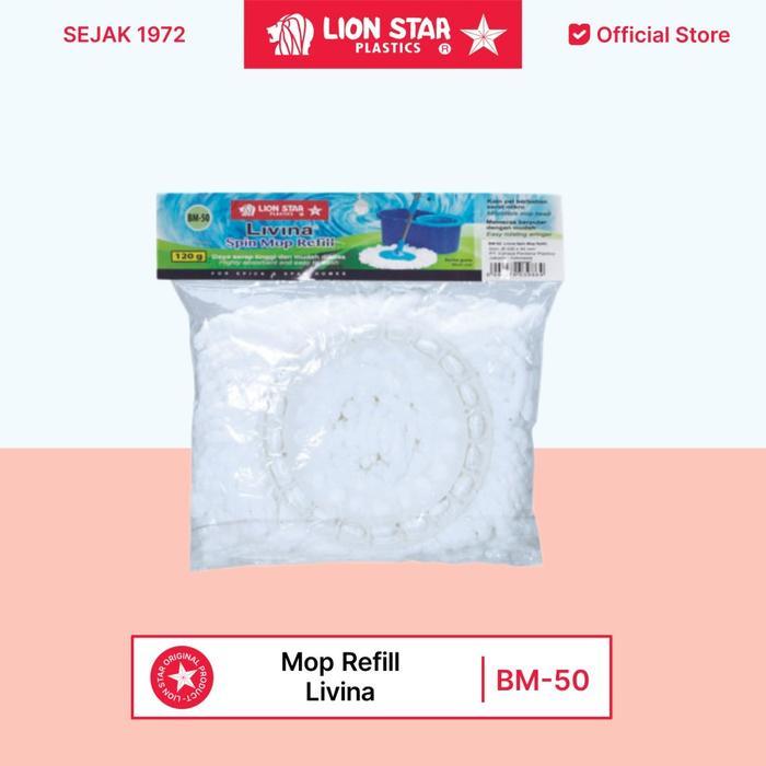 New LION STAR Cleaning Livina Spin Mop Refill BM-50 pel lantai Rumah