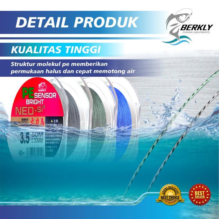 Berkly Tali Pancing Pe Sensor 50M Pe Sensor Bright Neo+Si 3 Warna Ikan