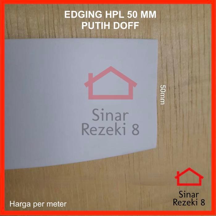 Edging HPL 188 50 mm Putih Doff / Dop 206 Doff Solid taco PVC List 1 .