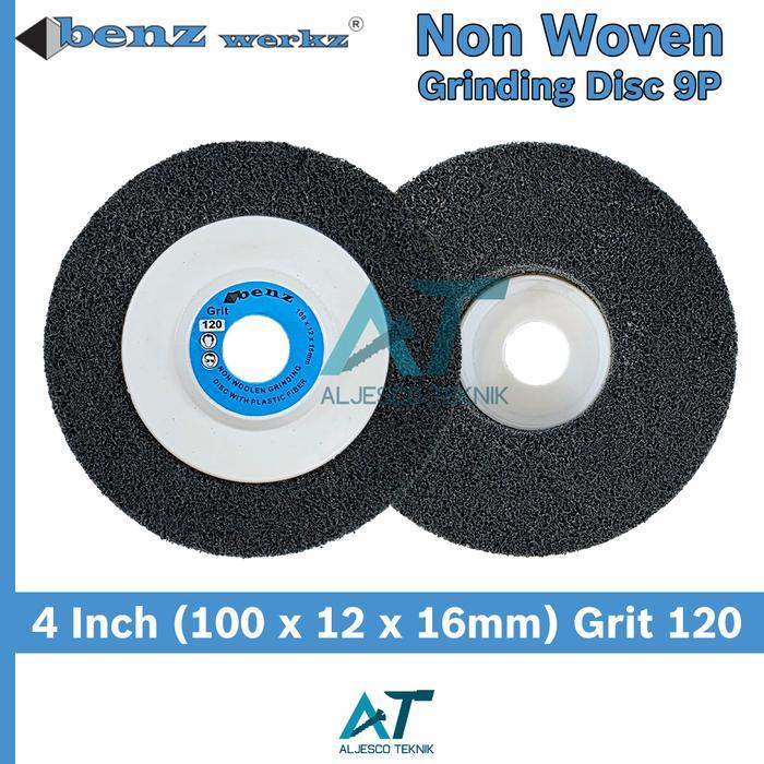 BENZ MATA GERINDA GURINDA NON WOVEN 4 INCH GRIT 120 - NON WOVEN GRINDING DISC 9P
