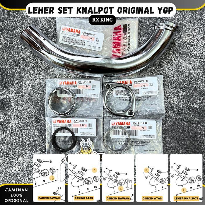 Leher & Cincin & Paking Knalpot Full set Rx King Rxk Rxs Old Original 4X8-E4611-01