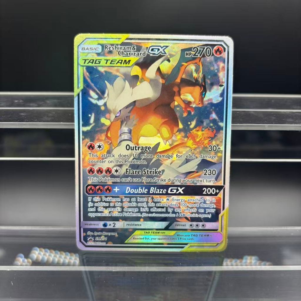 DIY PTCG Collection Cards Zekrom Umbreon Espeon Mewtwo GX EN Self Made Single Card Classic Game