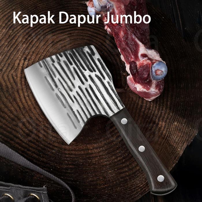 KAPAK 7.5MM JUMBO POTONG TULANG GOLOK DAGING PROFESSIONAL GOLOK PISAU DAGING ALAT AYAM PISAU BAJA
