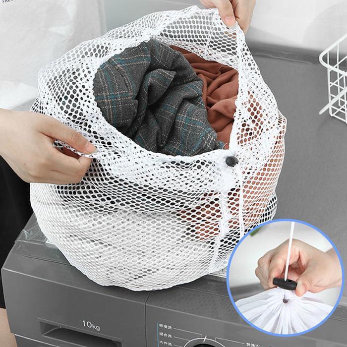 Jaring Laundry Bag Serut Jumbo Laundry Net Serut Kantong Jaring Baju Kotor Kantong Jaring Serut