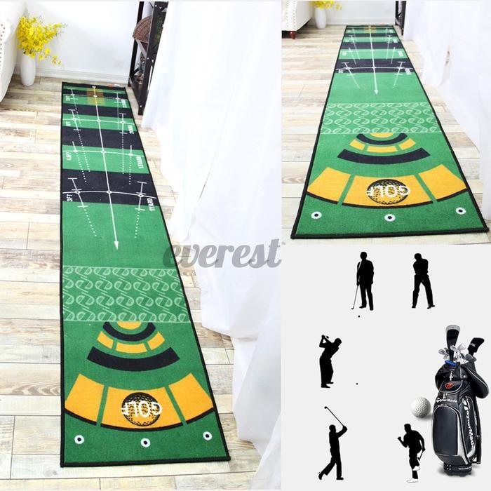300*50cm Golf Practice Putting Mat Karpet Latihan Putting Anti-Slip Golf Putting Trainer Golf