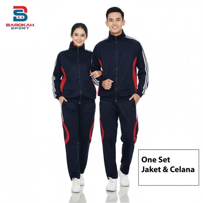 Primeroses - One Set Jaket Training Pria Wanita Setelan Seragam Jaket Celana One Set Olahraga Gym