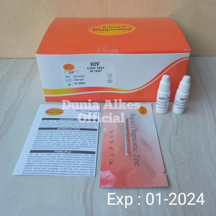 Hiv Strip Test Isi 50'Test Glory Diagnostics #Gratisongkir