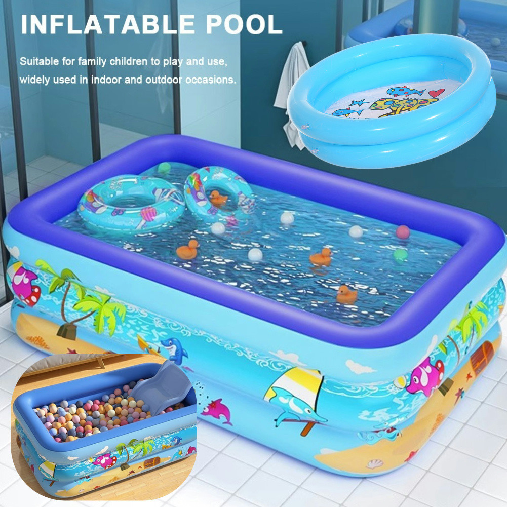 Inflatable Swimming Pool Indoor Outdoor PVC Swimming Pool Cartoon Thickening Swimming Pool for