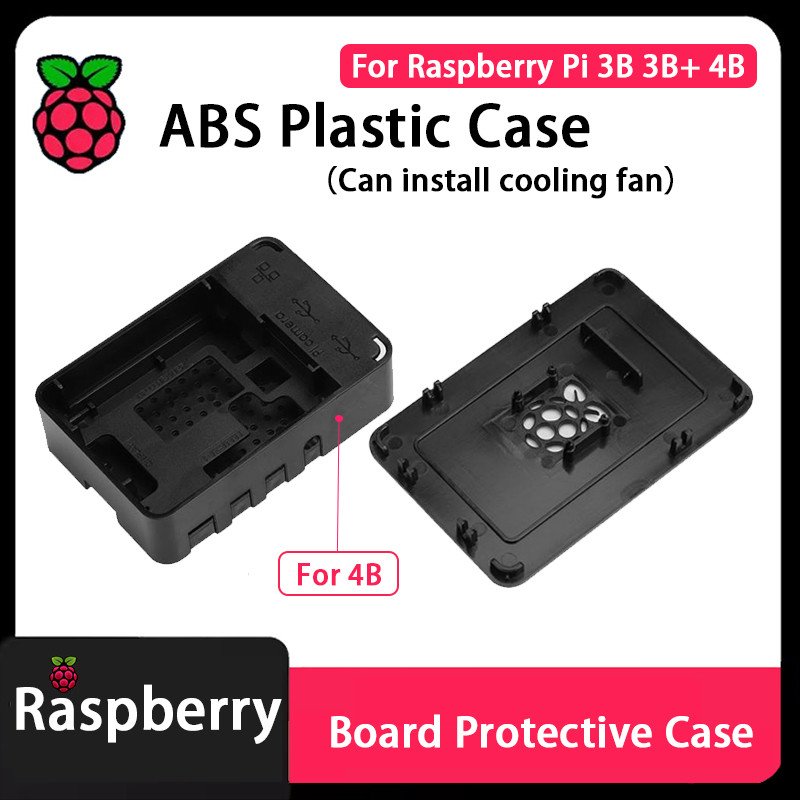 Raspberry Pi ABS Plastic Case for Raspberry Pi 3B 3B PLUS 4B ,Can install Cooling Fan,Board